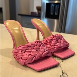 Marc Fisher Pink Braided Heels